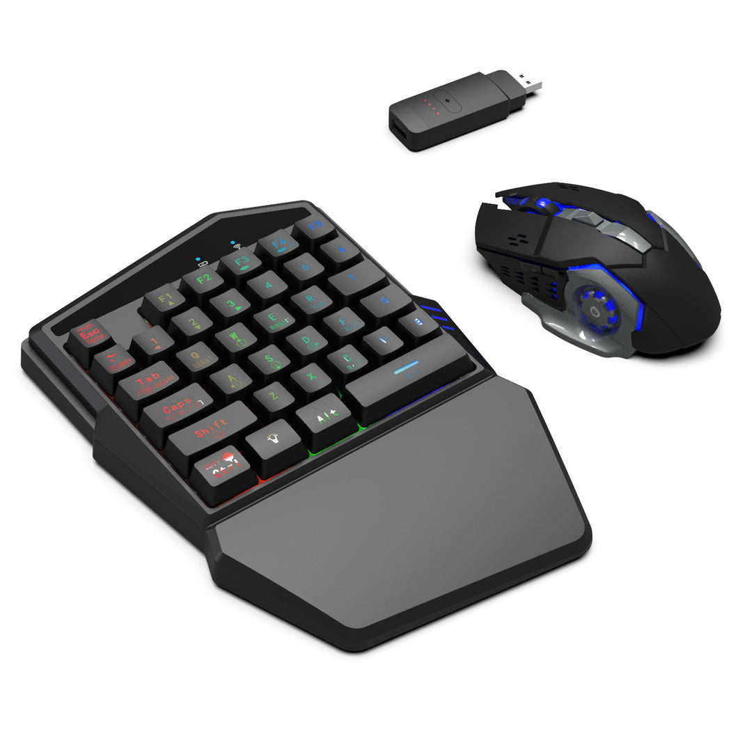 DarkWalker FO217W Wireless Gaming Keyboard and Mouse Combo for Nintendo Switch, PS4, Xbox One